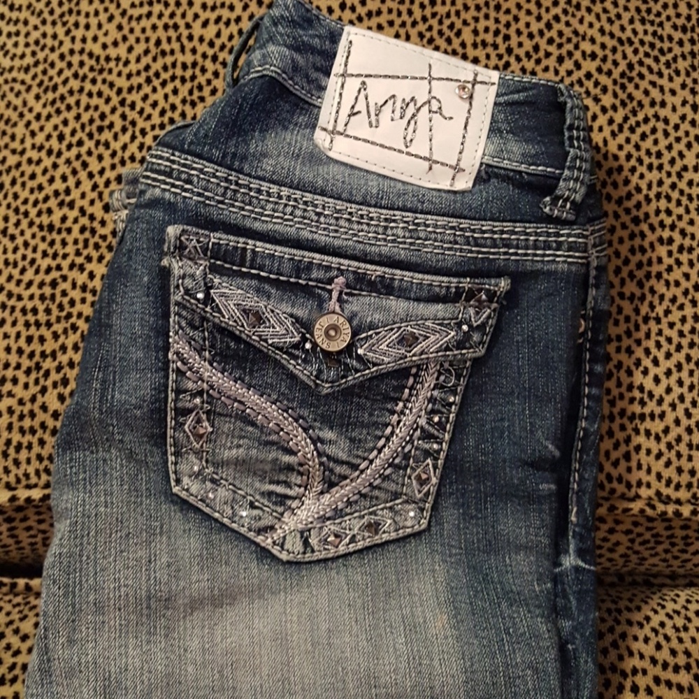 Hard to find....distressed Ariya jeans